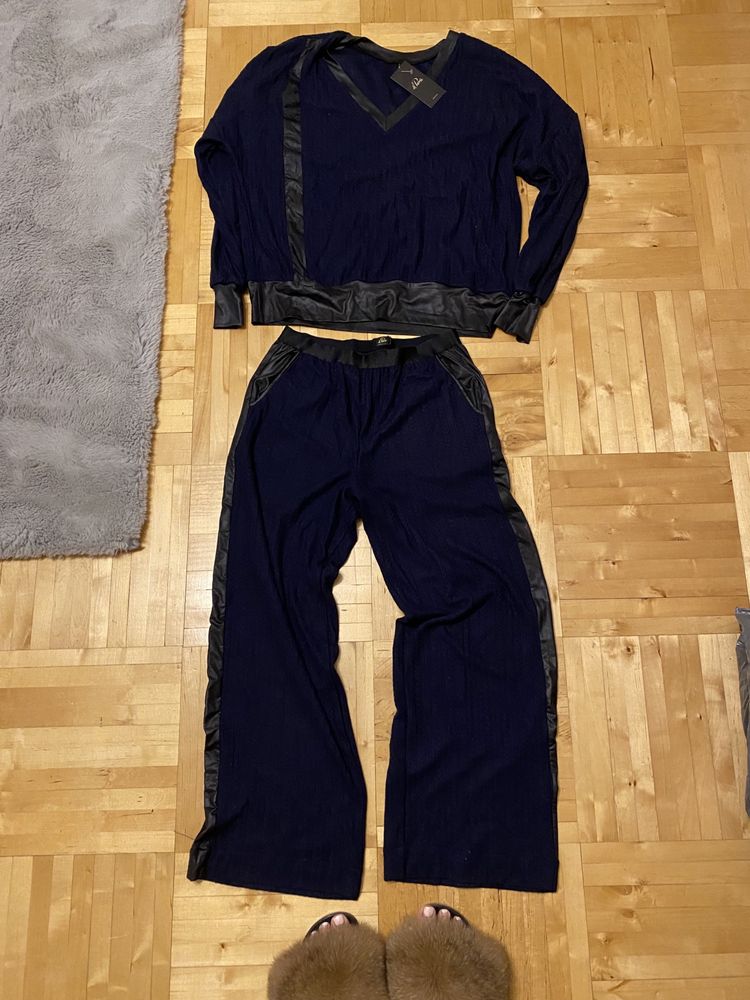 Li Parie dres komplet zestaw dresy spodnie bluza S 36 38 M 40 L