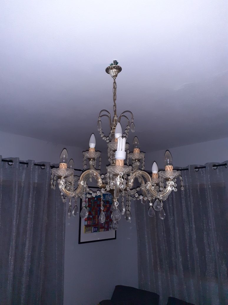 Candeeiro teto cristal