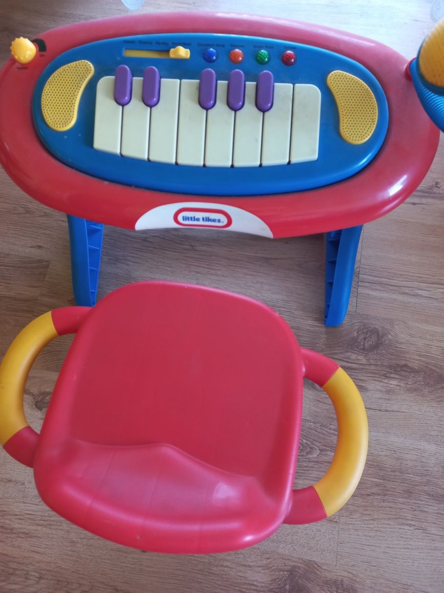 Pianino i taborecik little tikes dla dzieci