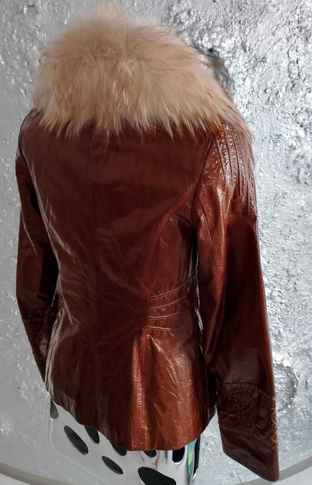 Flo cło włoska kurtka naturalne futro roz L