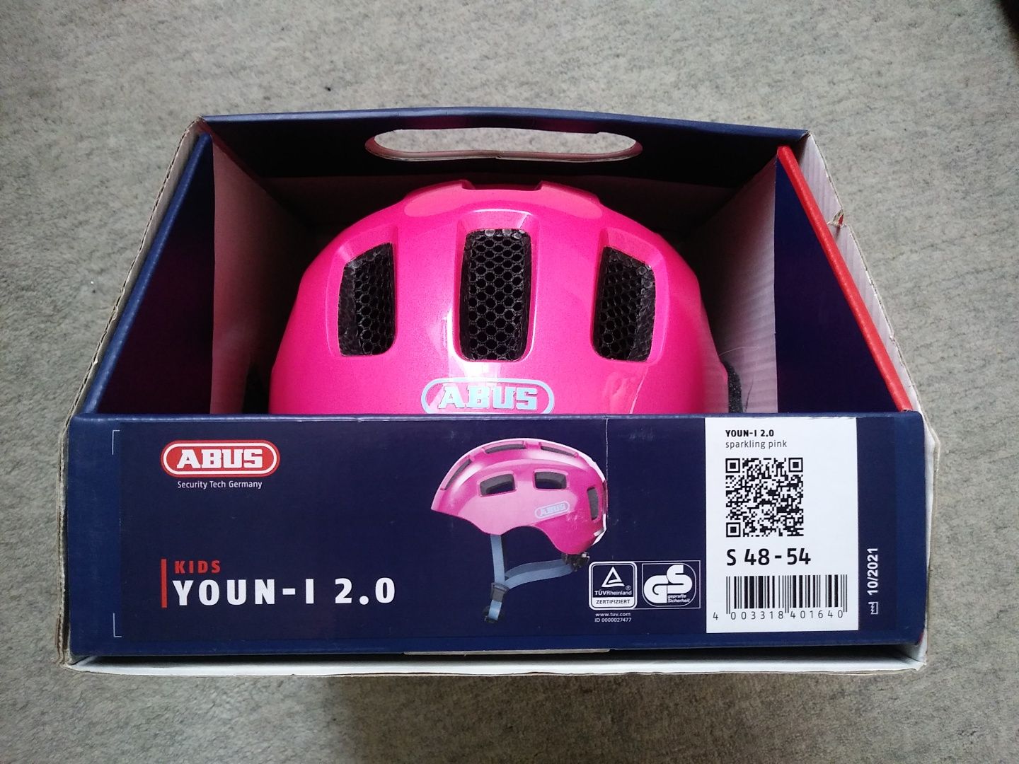 Kask rowerowy dziecięcy ABUS Youn-I 2.0 obwód 48-54 cm.