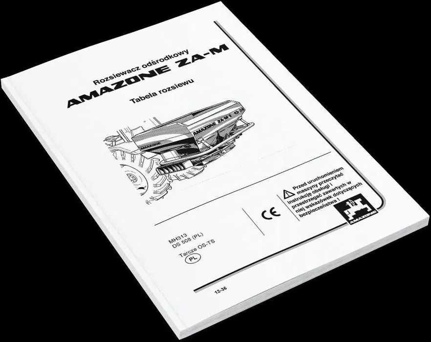 Tabele ZA-M ZAM tarcze OS wysiewu Amazone