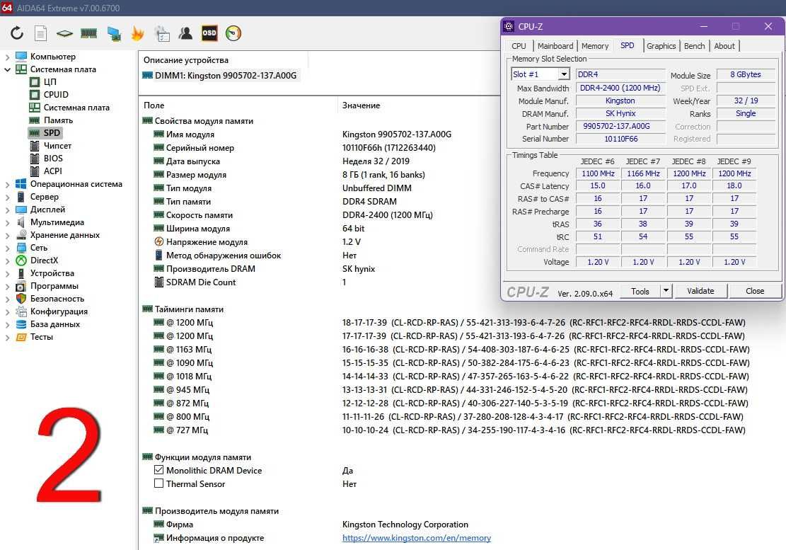 Оперативна пам`ять ОЗУ DDR4 / 2666 16Gb / 2400 8Gb