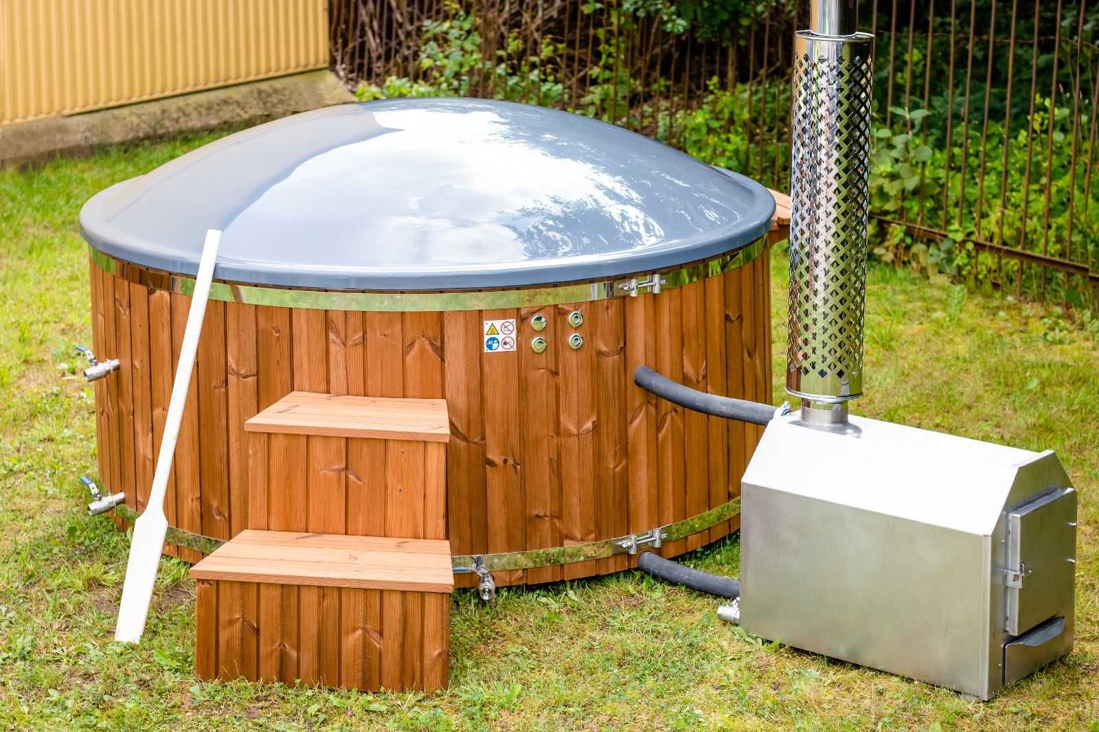 Balia Ogrodowa Jacuzzi Bania Hot Tub Gorąca Beczka Pokrywa Termiczna