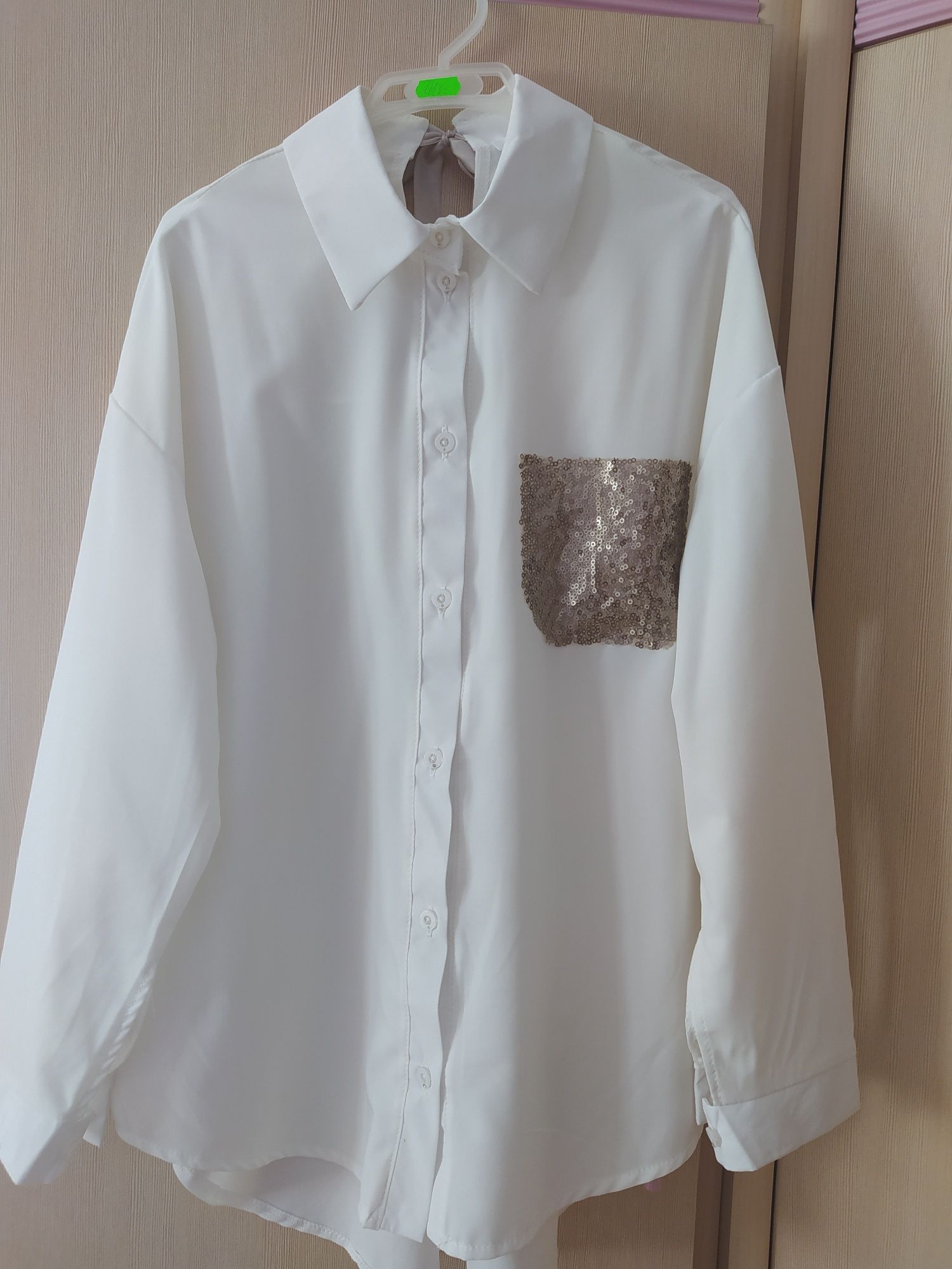 Elegancka bluzka koszulowa ecri rozmiar 146/152