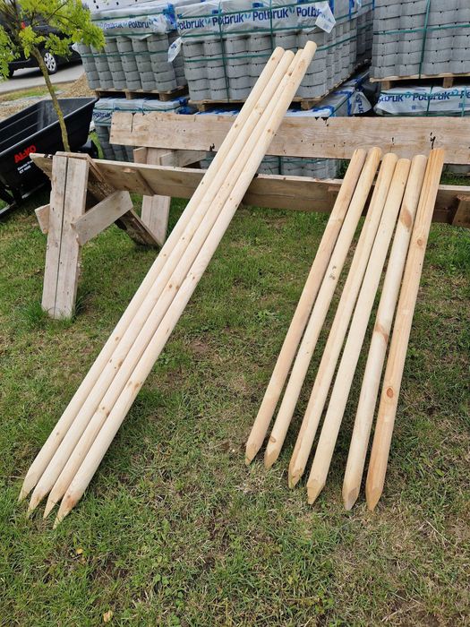Paliki do drzewek 6x250 oraz 6x140cm (strugane i frezowane)