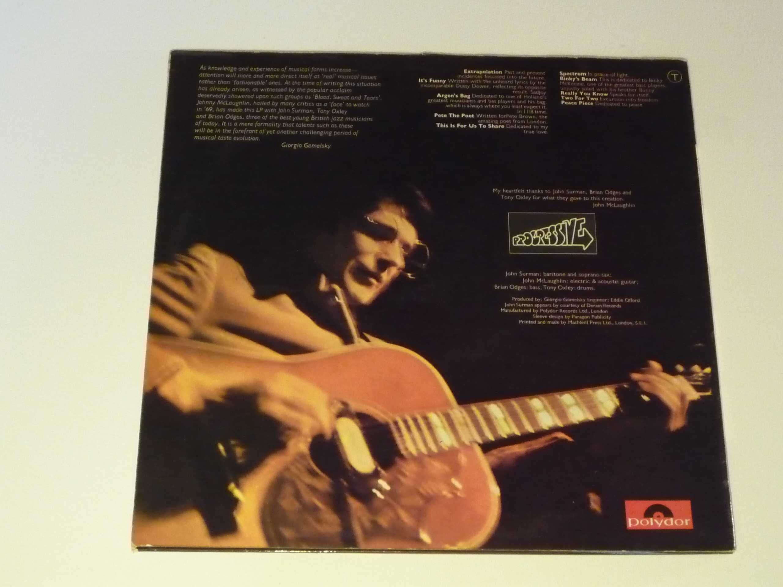 John McLaughlin ‎– Extrapolation - wyd.'70  mint+