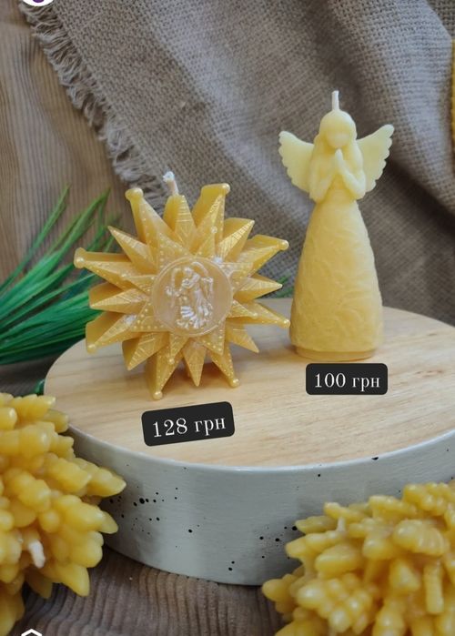 Воскові свічки. Восковые свечи. Різдвяні новорічні