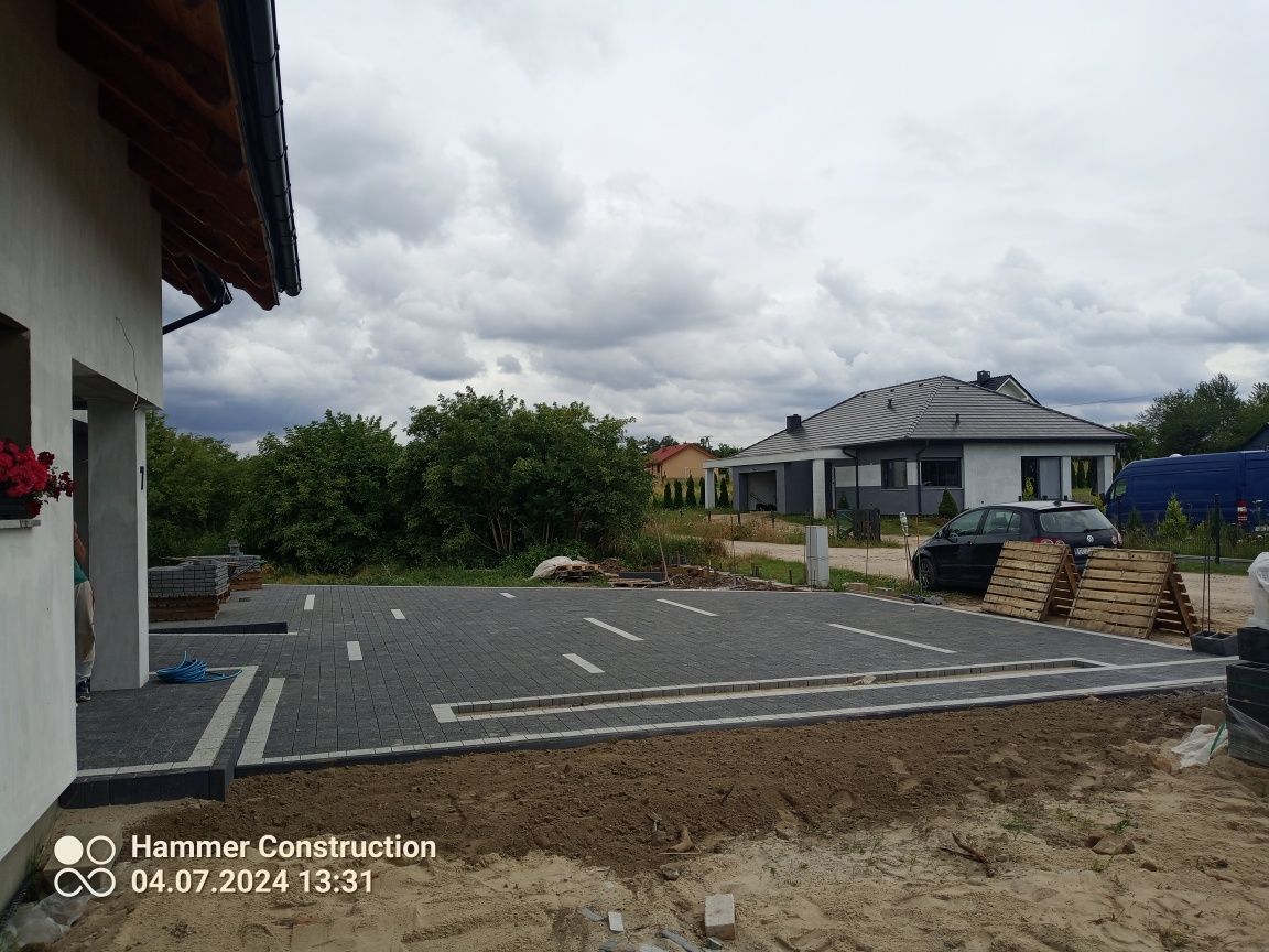 Układanie kostki brukowej , brukarstwo , kostka