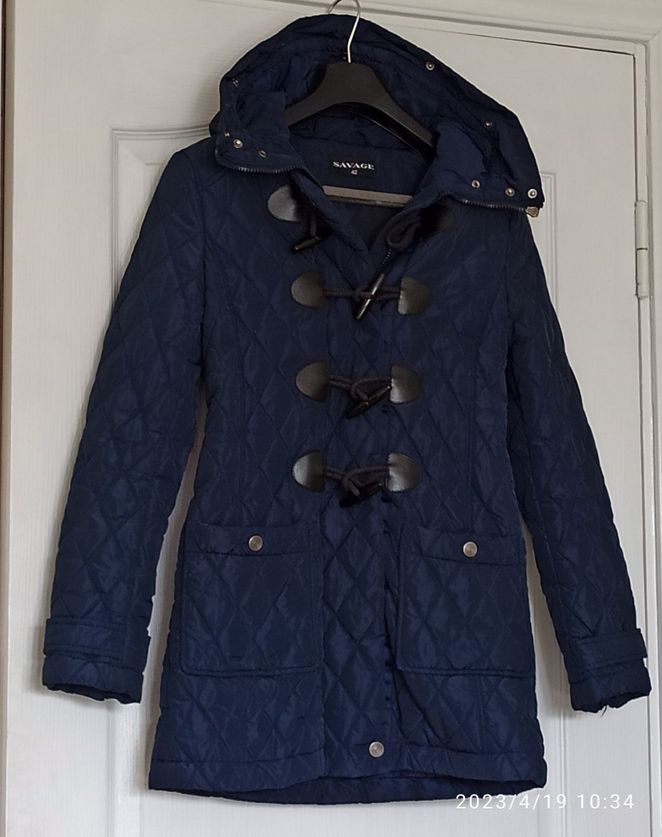Куртка весняна для дівчинки-підлітка темно синього кольору