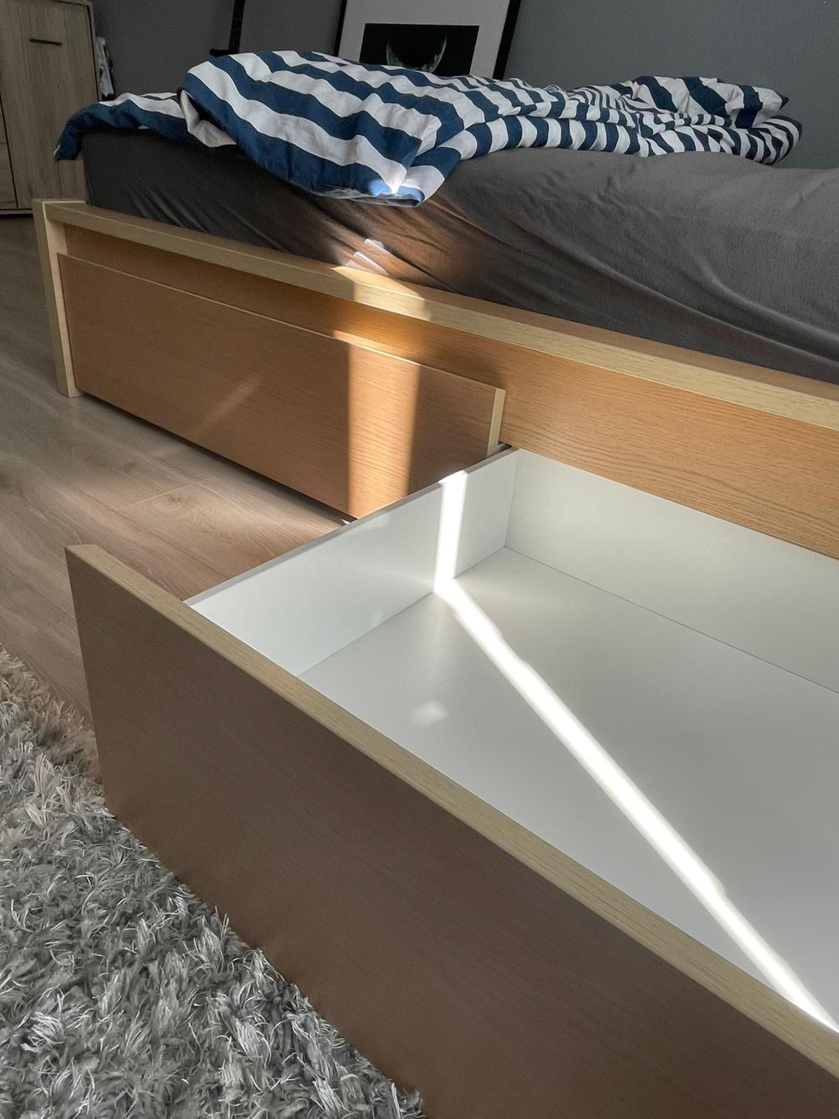 Łóżko IKEA MALM Okleina dębowa