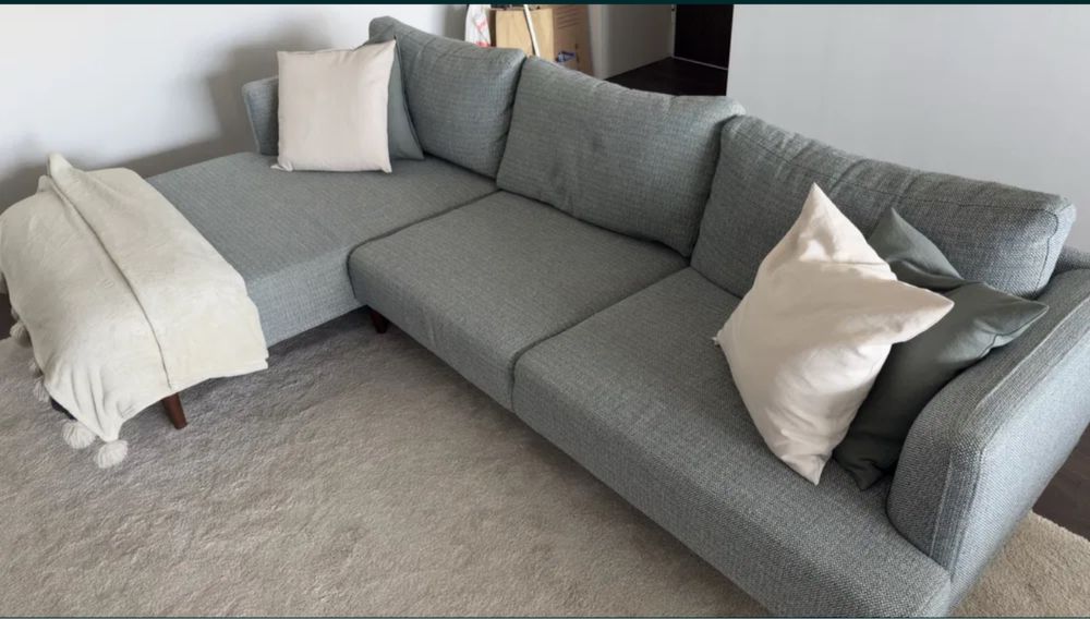Sofá com chaise lounge - bom estado