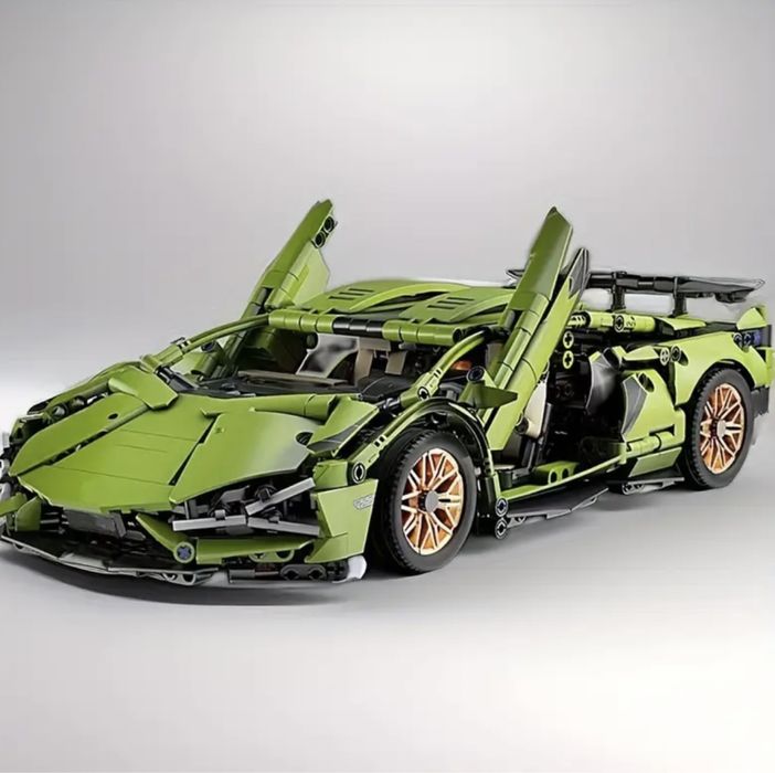 Контсруктор 1300 деталей спортивна машинка36*17см lego technic зелена