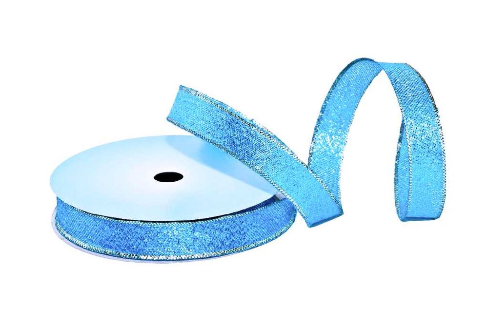 Zestaw wstążek tkanych metalicznych brokatowych 2cm/10m - 11 sztuk