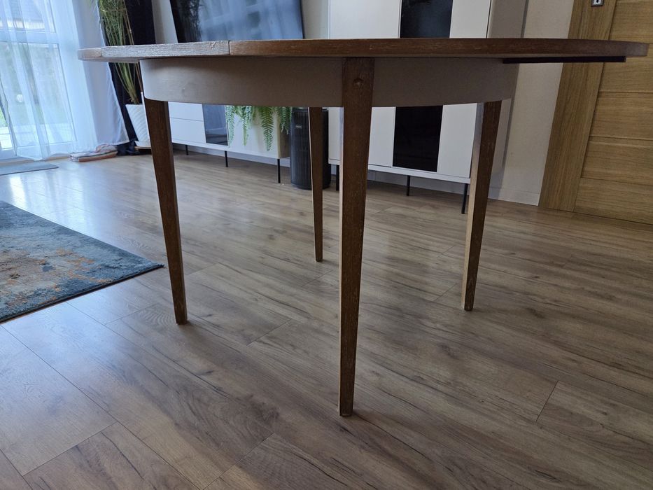 Stół okrągły rozkładany prl