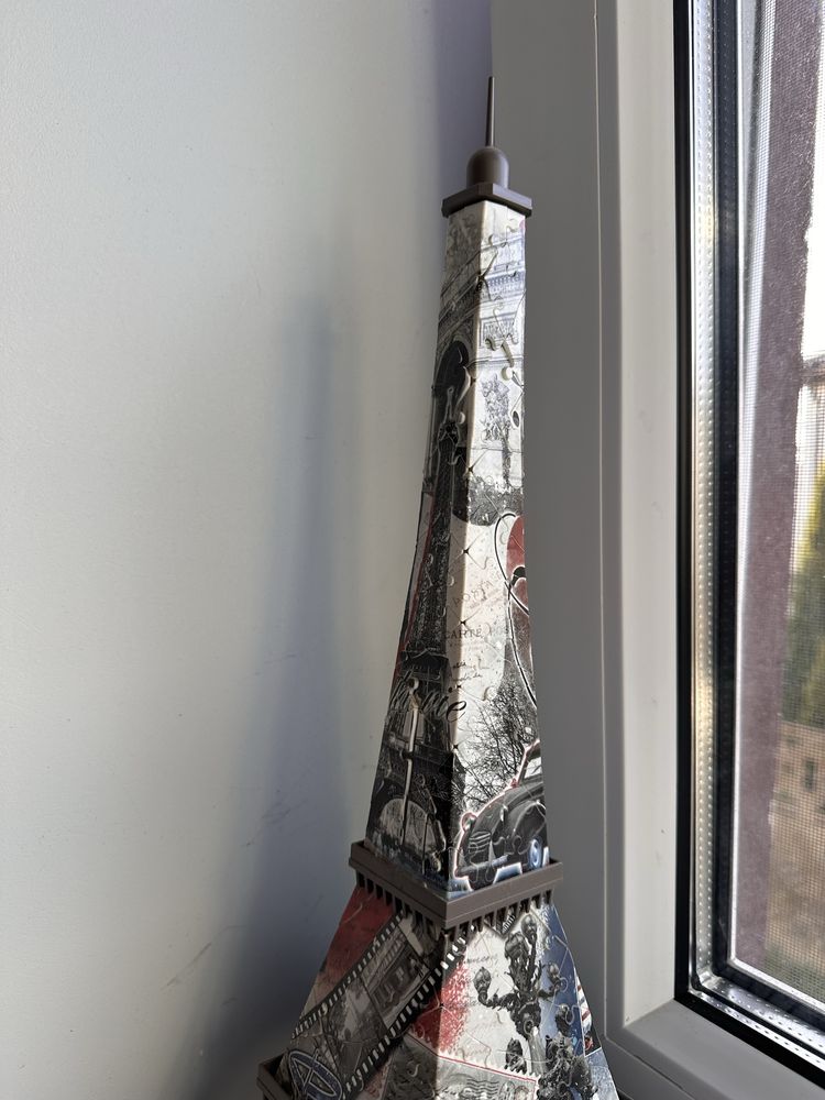 Wieża Eiffla puzzle 3D + metalowa figurka
