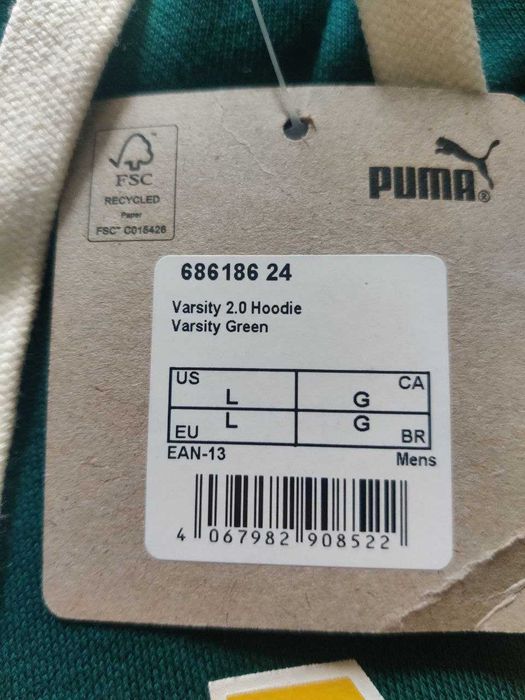 Спортивний костюм Puma Varsity зелений (Розмір: L, чоловічий), Торг