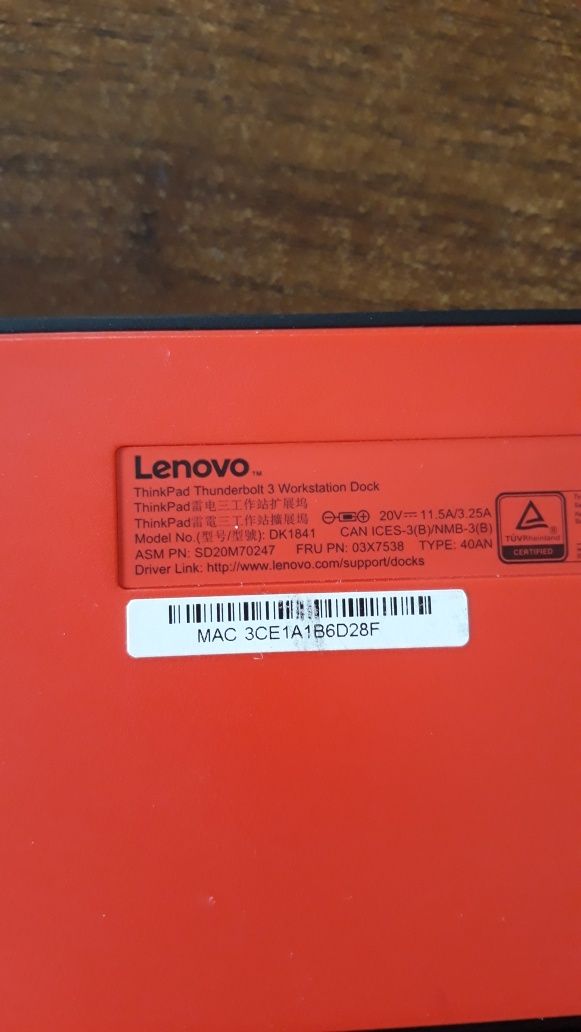 Stacja dokująca Lenovo Dick 40 AC, 40AN