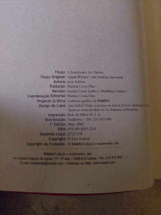 Livro A Sabedoria de Oprah