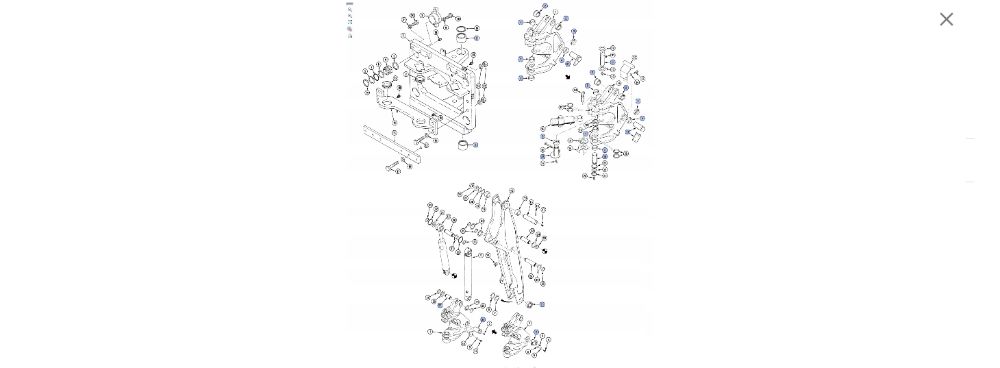 CASE 580SR/695SR Komplet Sworzni - Sworznie Konik