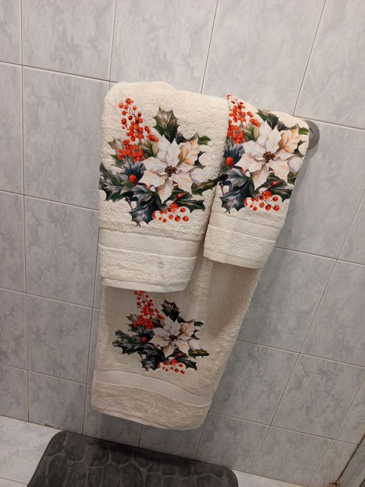 Conjunto de 3 toalhas para casa de banho