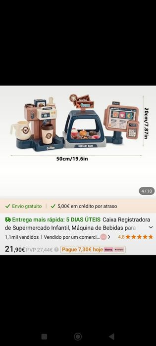 Máquina de café com Registradora