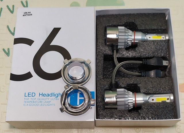 Комплект автомобільних Led ламп C6 H4 2 шт світлодіодні лампи 5538