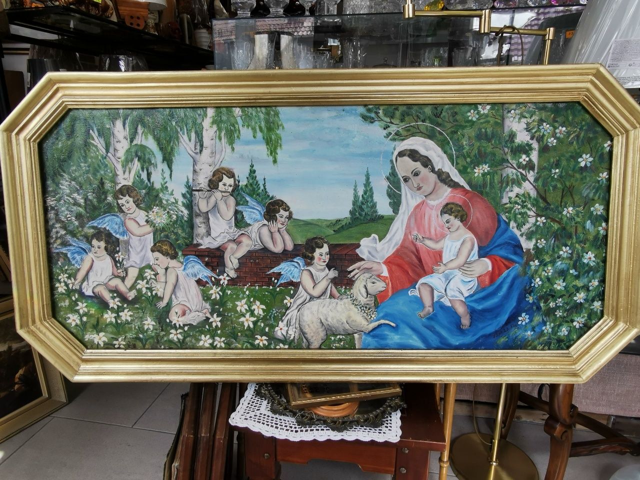 Obraz malowany  święta rodzina