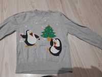 *18wo) bluzka swetr sweterek świąteczny 7 lat