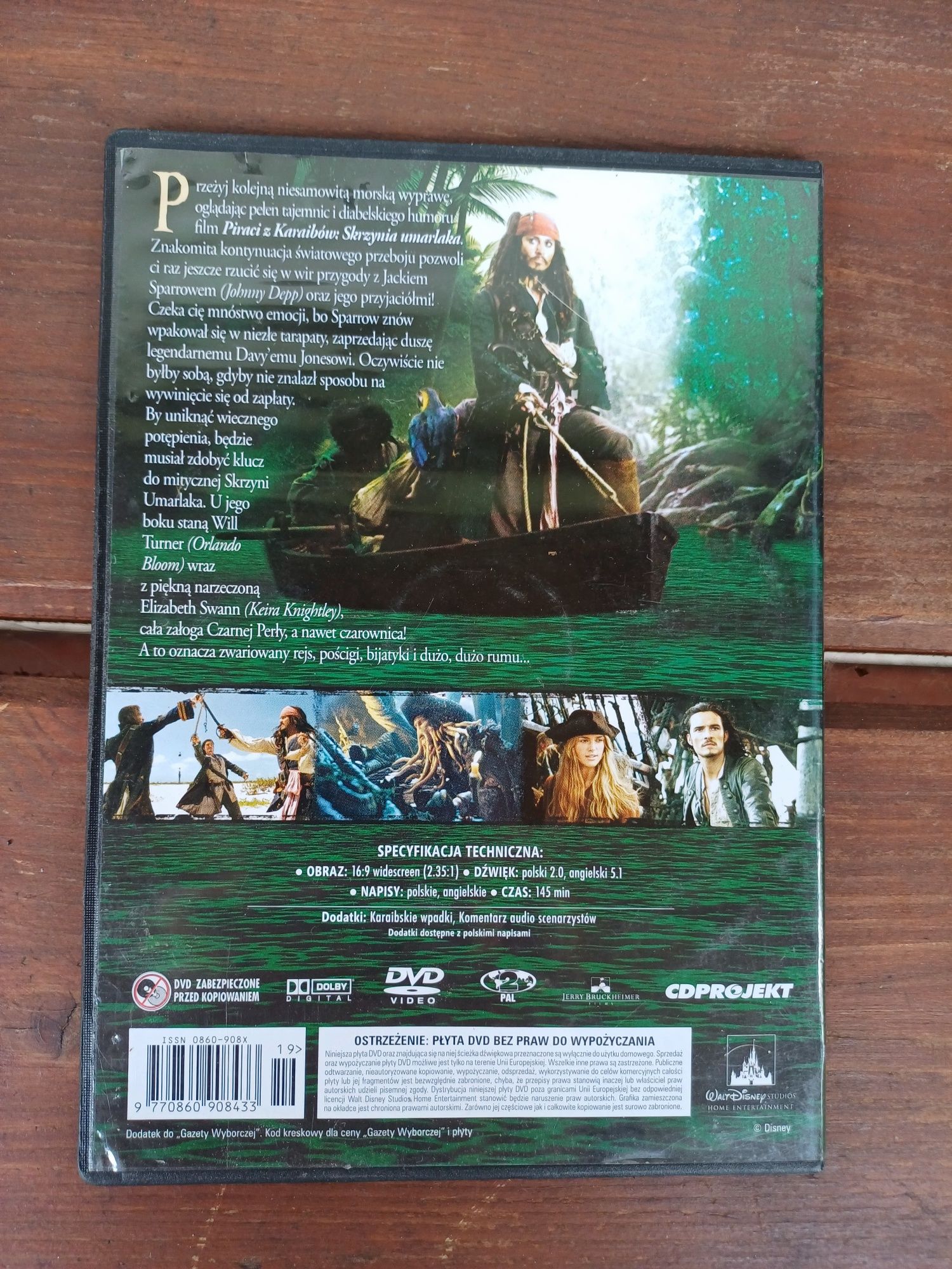 Piraci z Karaibów: Skrzynia umarlaka. Film DVD