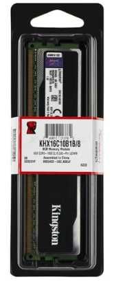 RAM Kingston 8192MB 1600MHz HyperX Black CL10 - 16GB  KHX16C10B1B/8