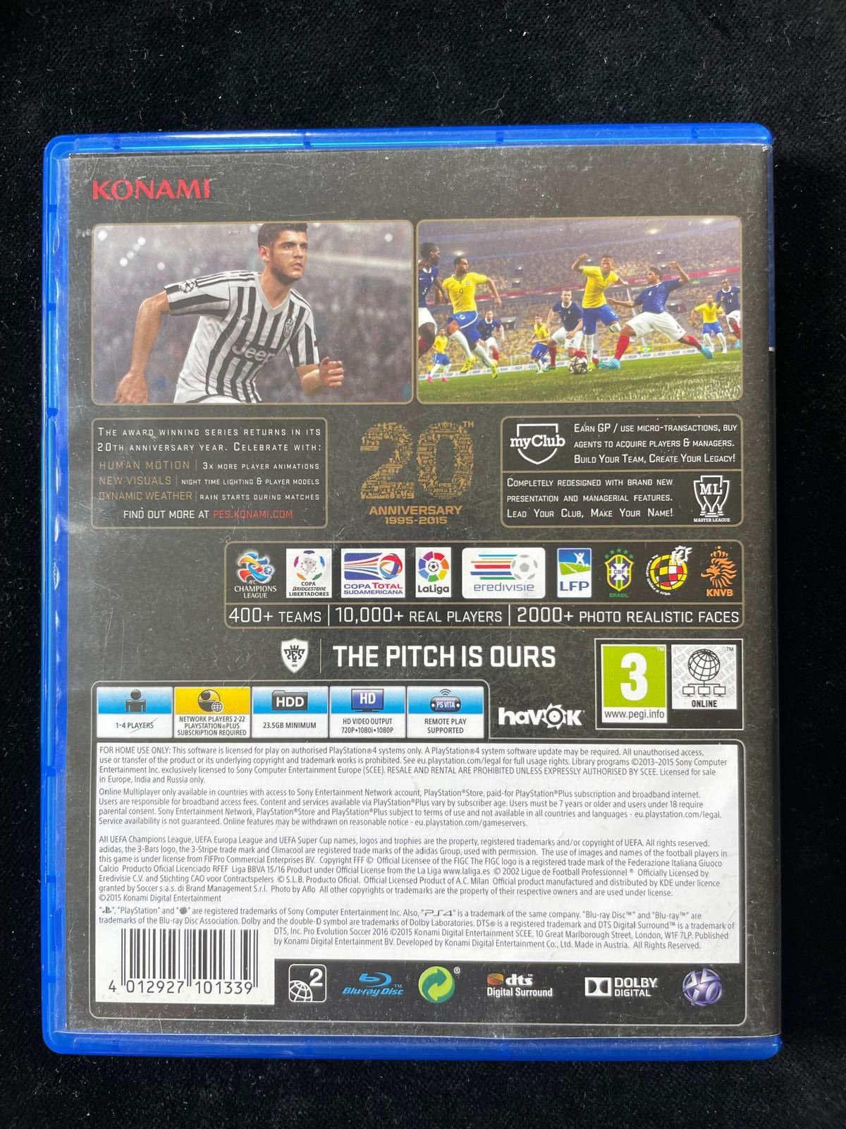 PES 2016 Pro Evolution Soccer na PS4 PS5 Gra po angielsku 100% sprawna