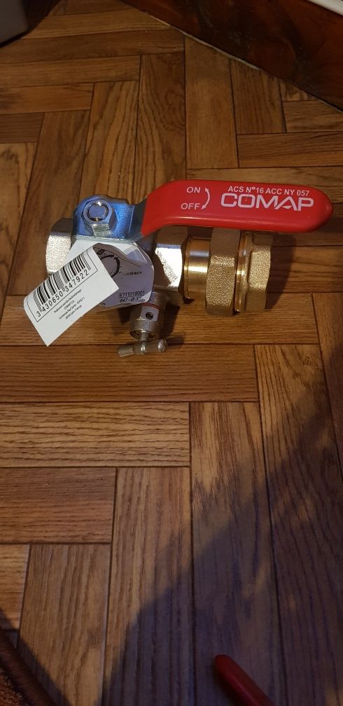 Zawór kulkowy COMAP z dźwignią GW-GW ze spustem