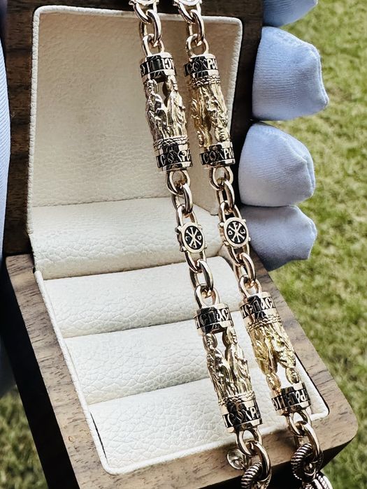 Золото ексклюзивний золотий ланцюг Святий Микола вага 109 г