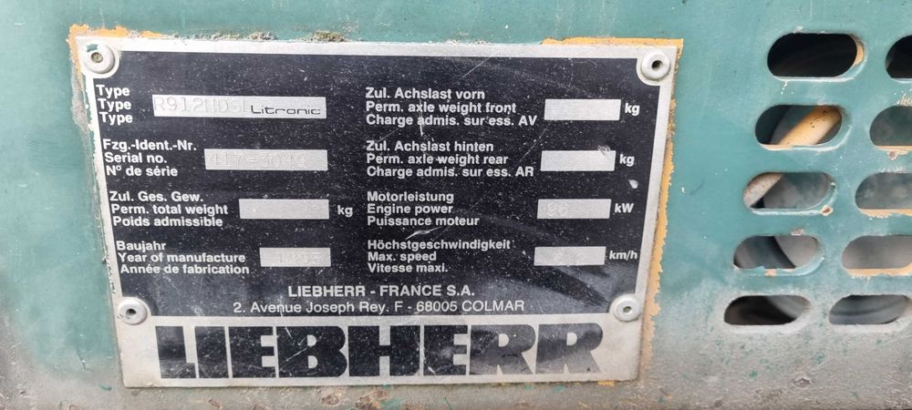 Koparka gąsienicowa LIEBHERR 912