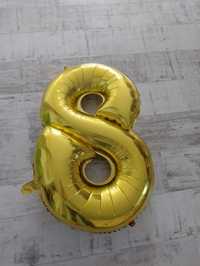 Złoty Balon urodziny cyfra 8
