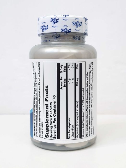 Магній малат, таурат KAL, 400 мг, 90 таблеток