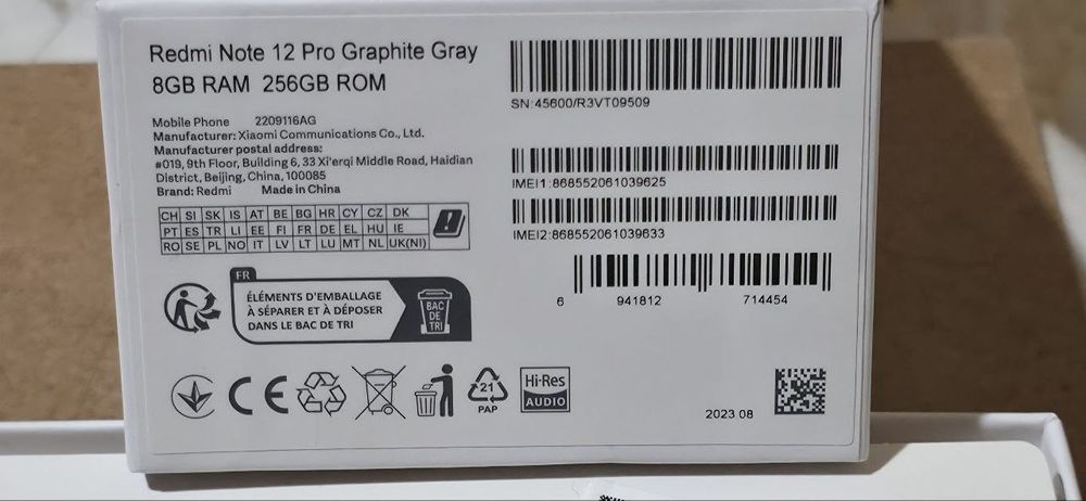 Xiaomi Redmi Note 12 Pro Graphite Gray 8 / 256