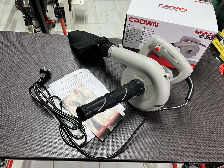 Электрическая воздуходувка CROWN CT17016 Гарантия 550 Вт