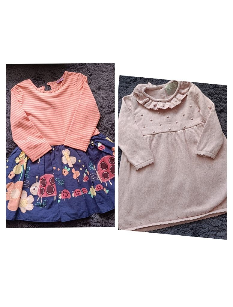Wiosna paka dla dziewczynki 86cm Zara h&m next nowe sukienka kurtka