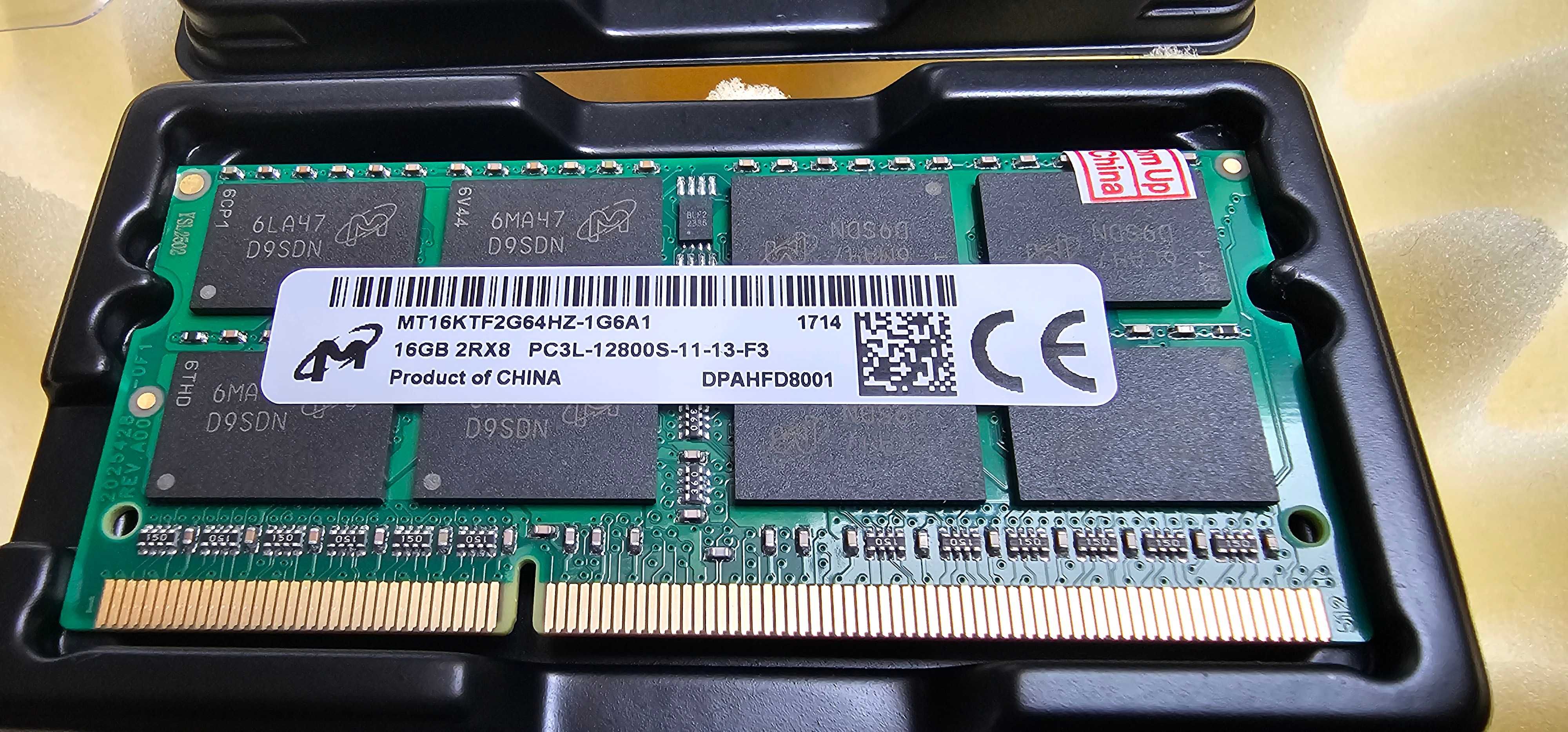 Micron 16GB 2RX8 PC3L-12800S DDR3L-1600Mhz