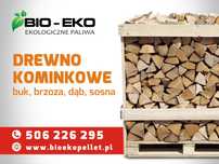 Drewno kominkowe opałowe Dąb, Buk, Brzoza, Sosna paleta