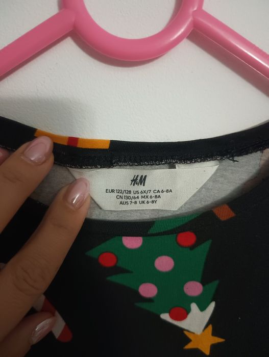 Bluzka świąteczna h&m 122/128 dziewczynka