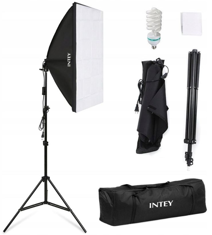 Softbox Zestaw Studyjny 85W 50X70Cm + Statyw Intey