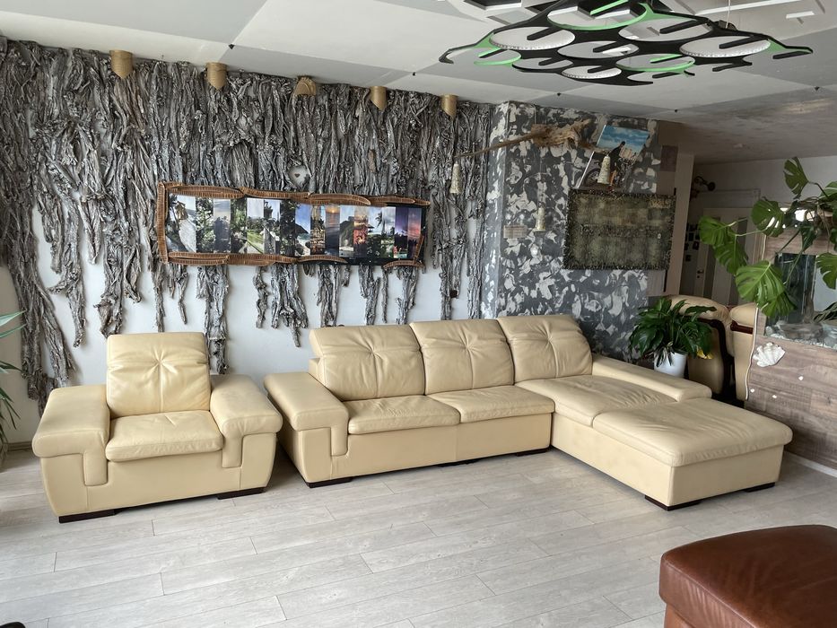 Великий кутовий розкладний диван + крісло.Стан ідеальний