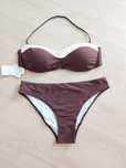 Biquini castanho e creme XXXL
