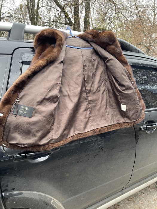 Норковая шуба с капюшоном Udekasi Furs