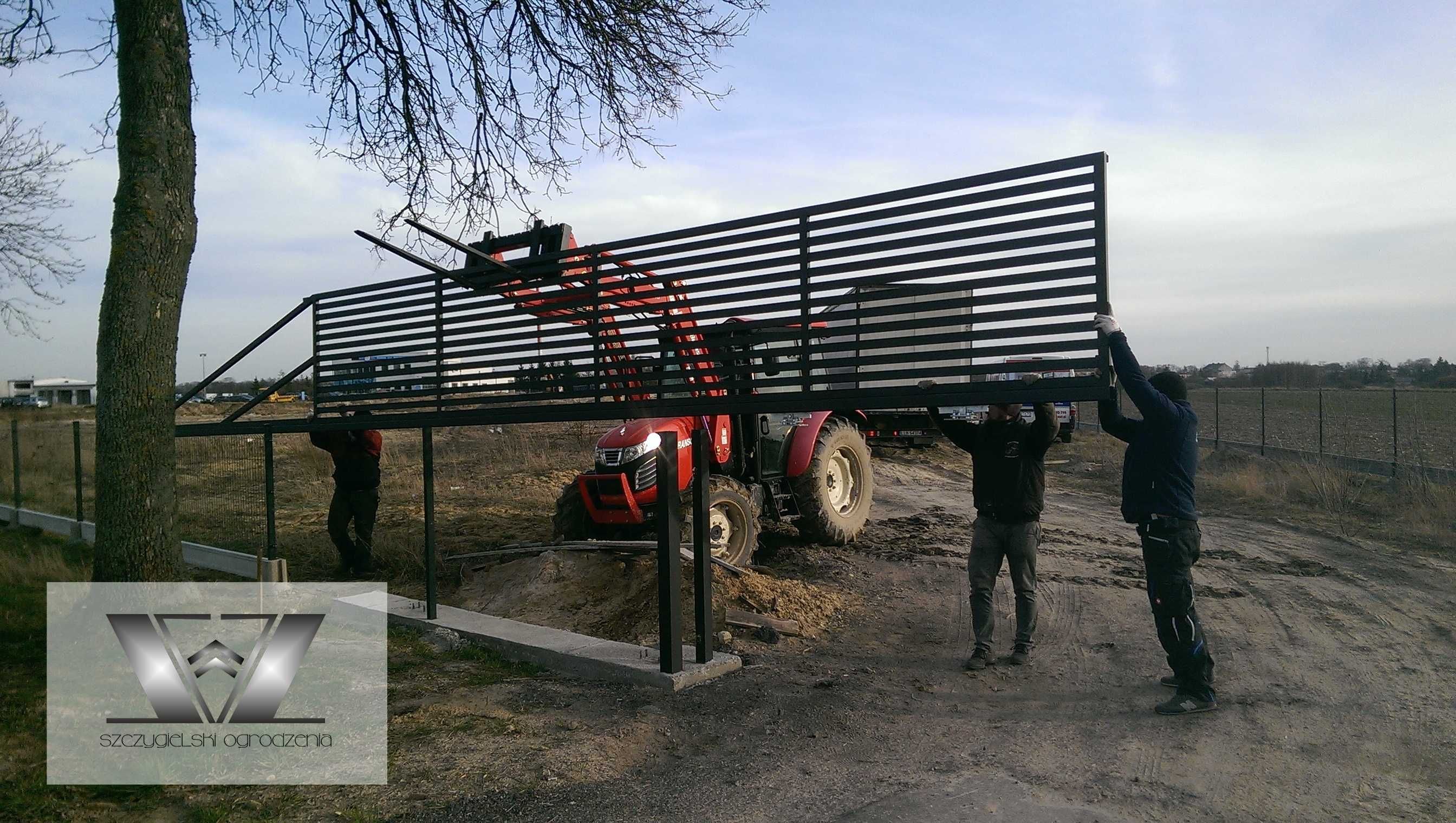 Brama wjazdowa dwuskrzydłowa ogrodzeniowa nowoczesna 1,4x4/100x20_40/G