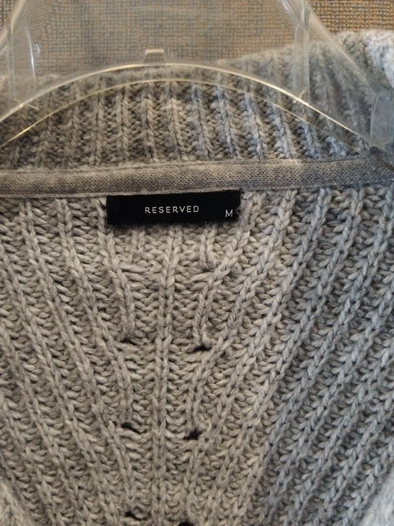 Sweter Reserved M,L dłuższy z zameczkami