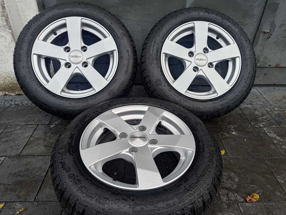 Alufelgi DEZENT TD 14 cali 4x108 FORD, opony zimowe 7,5mm